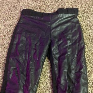 half leather leggings
